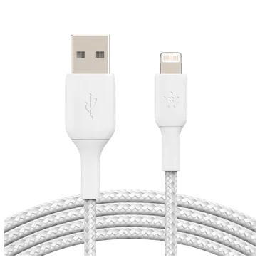 Belkin Boost Charge Lightning Braided Cable 0,15 Meter Blanc